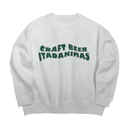 クラフトビールイタダキマス Big Crew Neck Sweatshirt