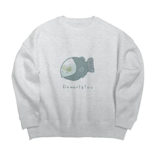 でめにぎすです。 Big Crew Neck Sweatshirt