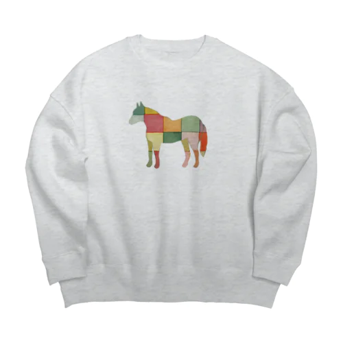 pattern horse A Big Crew Neck Sweatshirt