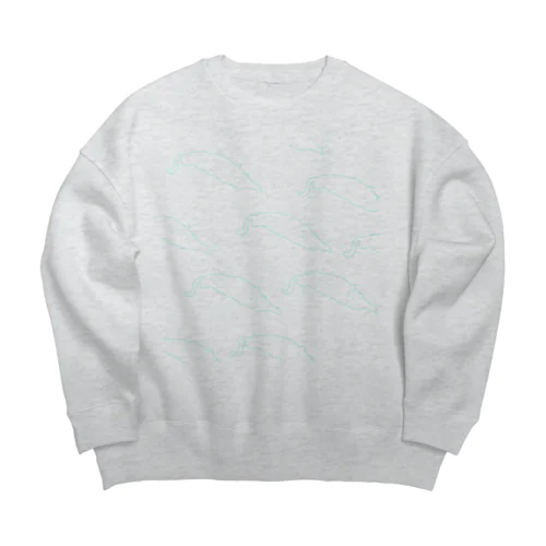 溶けるねこ Big Crew Neck Sweatshirt