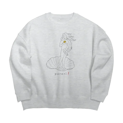 名画 × スイーツ（ヴィーナスの誕生） Big Crew Neck Sweatshirt