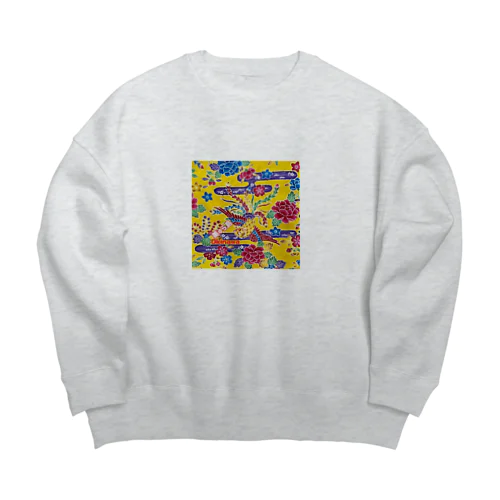 美ゅら島🌺Okinawa♡紅型 Big Crew Neck Sweatshirt