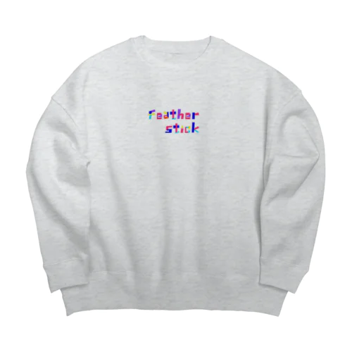 フェザースティック　文字ロゴ　 Big Crew Neck Sweatshirt