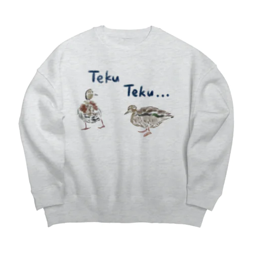 お散歩カモず カラーラフ① Big Crew Neck Sweatshirt