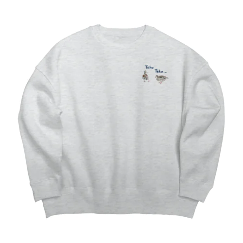 お散歩カモず カラーラフ② Big Crew Neck Sweatshirt