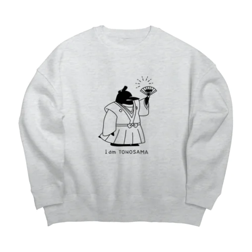 殿様ペンギン(黒) Big Crew Neck Sweatshirt