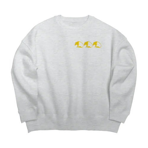 シンプルマレーバク　　イエローライン Big Crew Neck Sweatshirt