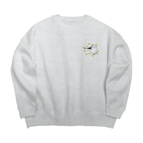 シマエナガさん Big Crew Neck Sweatshirt