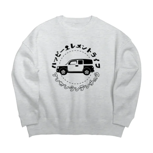 ハッピーエレメントライフ Big Crew Neck Sweatshirt