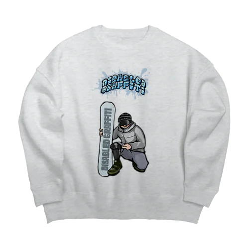 Disabled Graffiti SNOWBOARD Big Crew Neck Sweatshirt