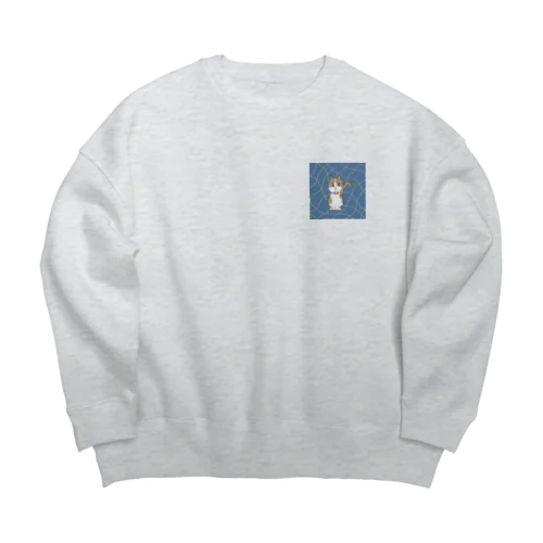 a cat / Timmy Big Crew Neck Sweatshirt