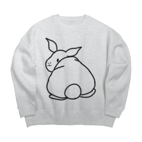 シンプル！うさぎさん Big Crew Neck Sweatshirt