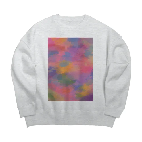 Watercolor Big Crew Neck Sweatshirt