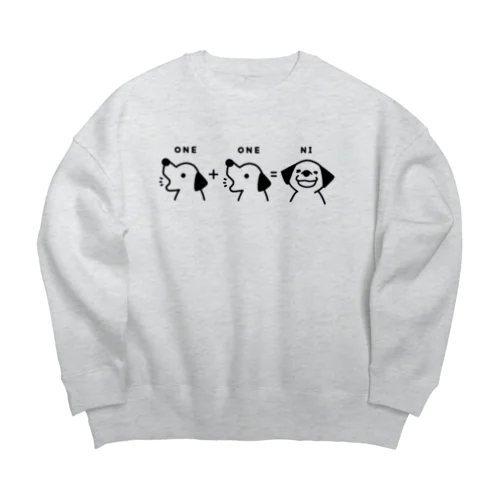 1+1=2 Big Crew Neck Sweatshirt