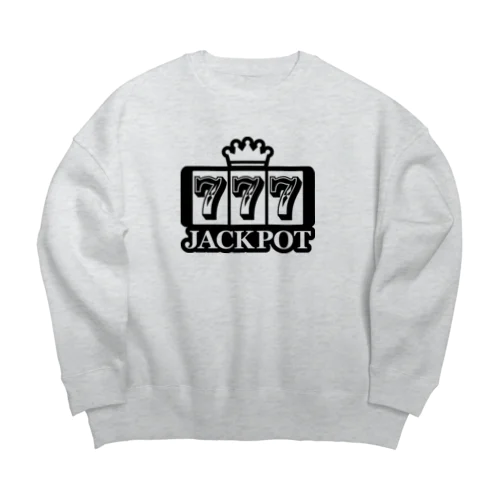 ジャックポット スリーセヴン ブラック Big Crew Neck Sweatshirt