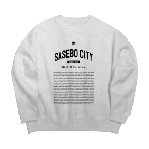 SASEBO CITY カレッジパターン Big Crew Neck Sweatshirt