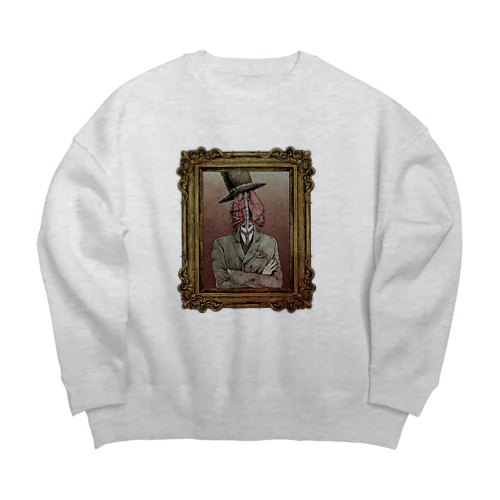 亡霊の館柄_肺伯爵肖像画 Big Crew Neck Sweatshirt