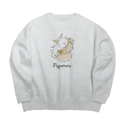 ぷぷまる なかよし ロゴ入り Big Crew Neck Sweatshirt