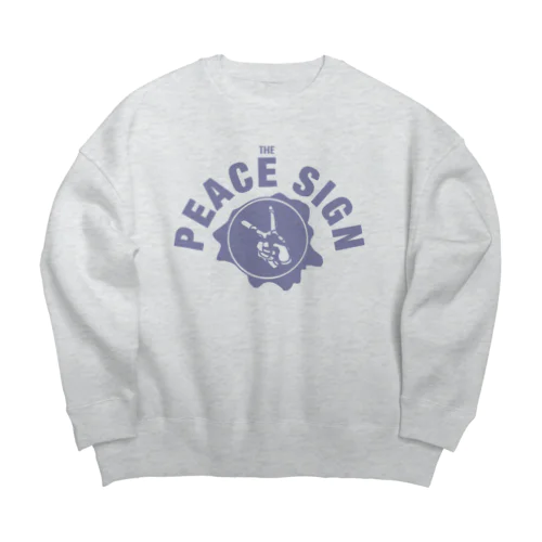 THE PEACE SIGN college logo Big Crew Neck Sweatshirt