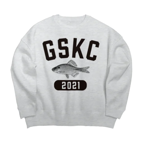 GaSaKkoClub-カレッジロゴ風-ヤリタナゴ（ブラック） Big Crew Neck Sweatshirt
