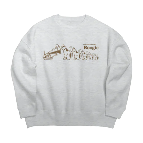 猫マトリョーシカ風 Big Crew Neck Sweatshirt