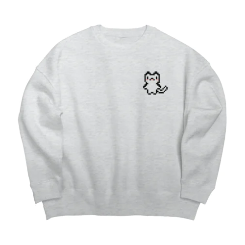 ねこさん（ドット） Big Crew Neck Sweatshirt