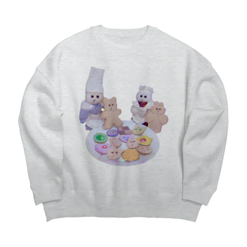 クッキーをたべよう Big Crew Neck Sweatshirt