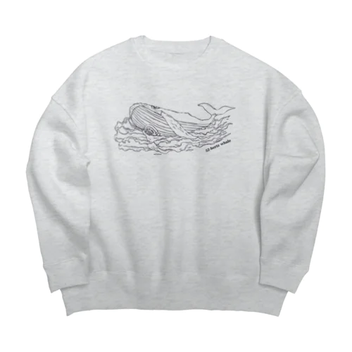 世界でもっとも孤独なクジラとラジオ【チャリティー】 Big Crew Neck Sweatshirt