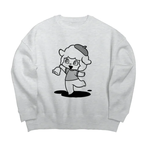 ひつじのクラウド Big Crew Neck Sweatshirt