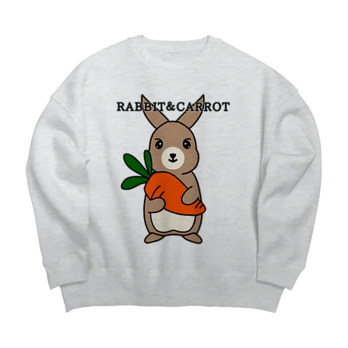 RABBIT＆CAROTTE(STAND UP) Big Crew Neck Sweatshirt