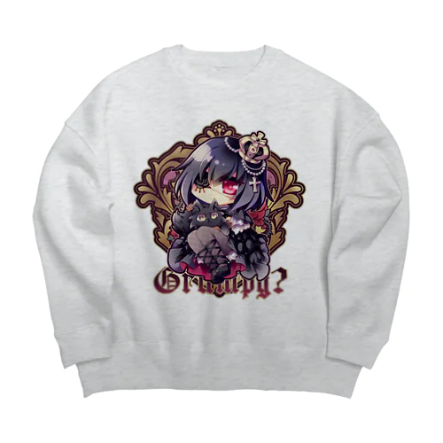 不機嫌と王冠とお猫さま - Ctype Big Crew Neck Sweatshirt