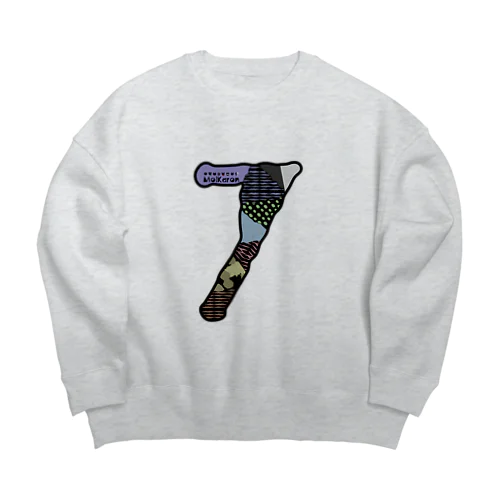 MolKaron７　gara7 Big Crew Neck Sweatshirt