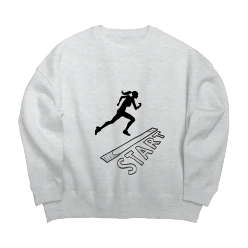 START🏃‍♀️💨💨 Big Crew Neck Sweatshirt