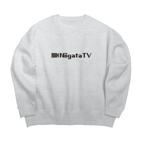 にいがたTV 8ビットロゴ ビッグシルエットスウェット Big Crew Neck Sweatshirt