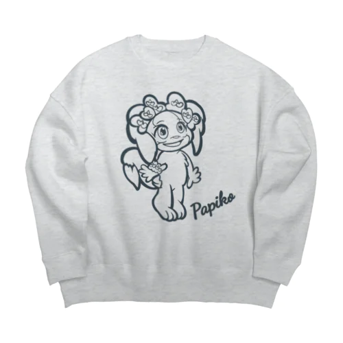 パピヨン　パピコ Big Crew Neck Sweatshirt