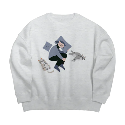 寝る子 Big Crew Neck Sweatshirt