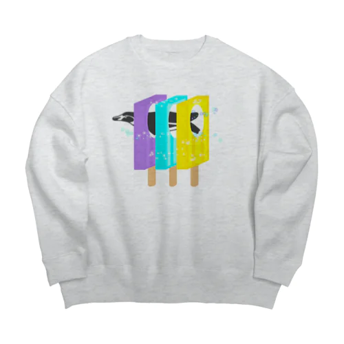 棒アイスの輪くぐり Big Crew Neck Sweatshirt