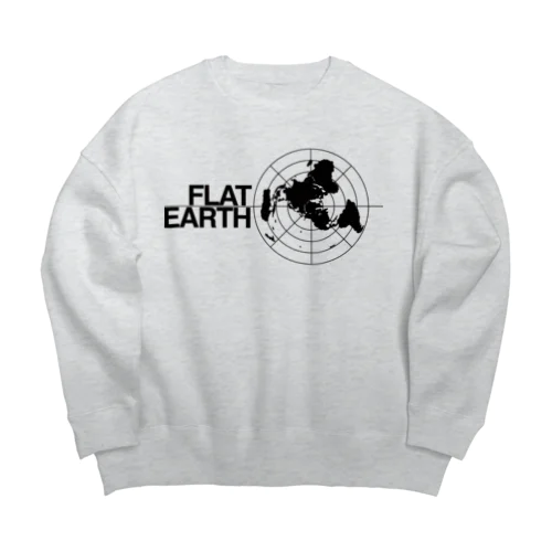 フラットアースMAPグッズ01 Big Crew Neck Sweatshirt