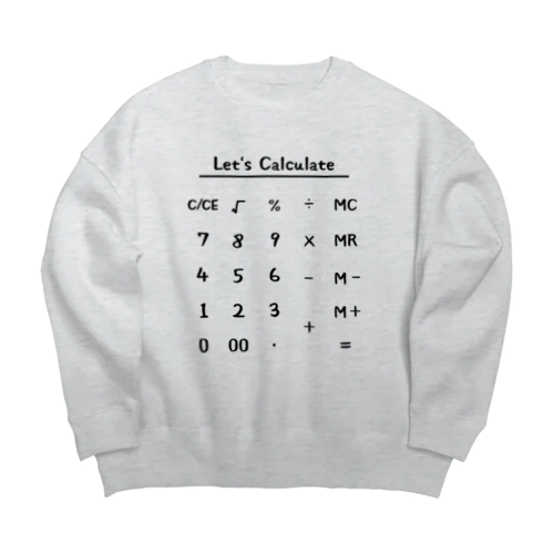 計算しよう(ブラック) Big Crew Neck Sweatshirt