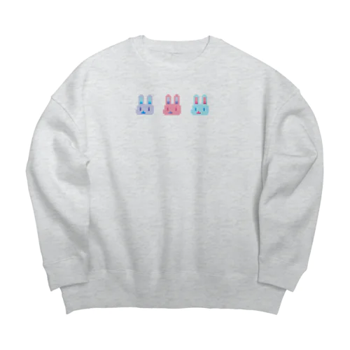 ドットウサちゃんズ Big Crew Neck Sweatshirt