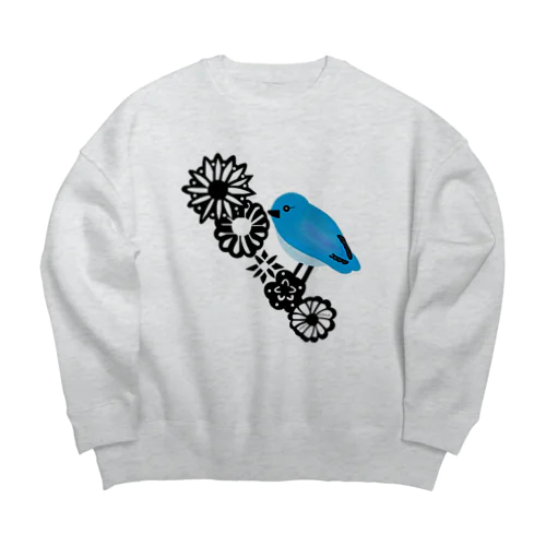 あおいとり Big Crew Neck Sweatshirt