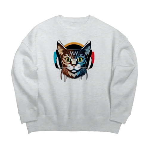 DJ Cat Big Crew Neck Sweatshirt