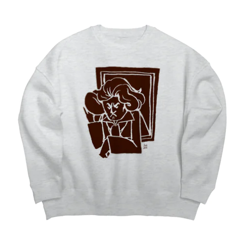 耳がきこえるーベートーベン Big Crew Neck Sweatshirt