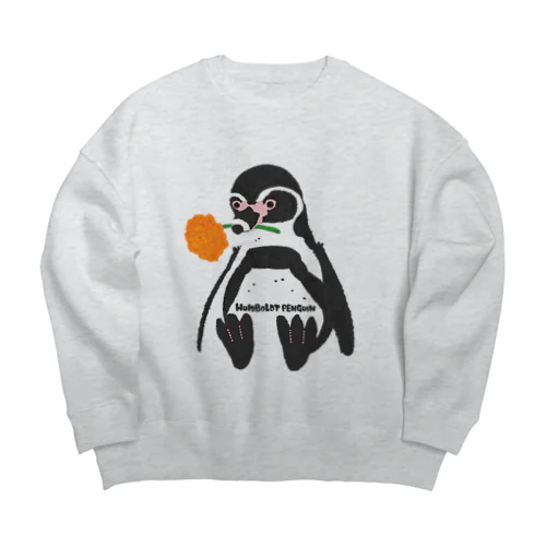 フンボルトペンギンのぬいぐるみ Big Crew Neck Sweatshirt