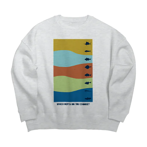 『 Which depth do you choose? 』カラフル Big Crew Neck Sweatshirt