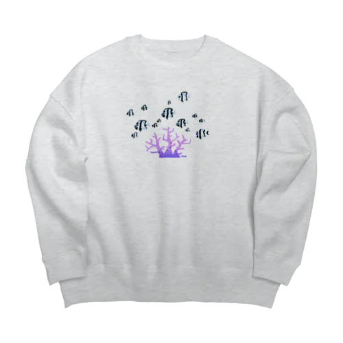 いろいろリュウキュウスズメダイ Big Crew Neck Sweatshirt