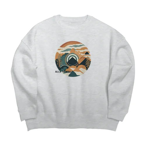 【BLUE NORTH】秋の夕暮れ/DISC Big Crew Neck Sweatshirt