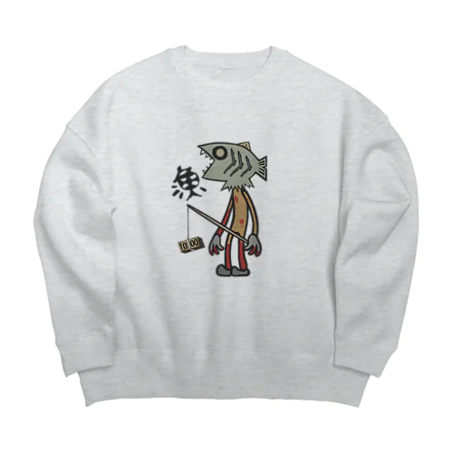 魚面人 Big Crew Neck Sweatshirt