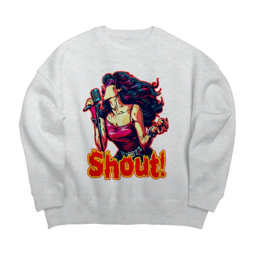 SHOUT!　【ROCK歌手】シャウト！ Big Crew Neck Sweatshirt