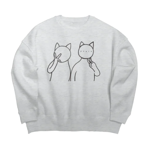 Peace！ Big Crew Neck Sweatshirt